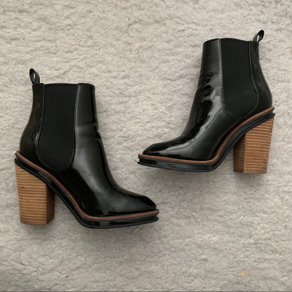 Aldo Desarea Black Patent Leather Boots